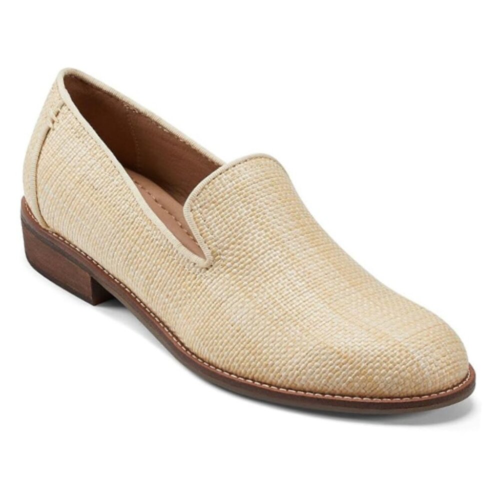 Earth Footwear Women's, EDNA2 Casual Round Toe Loafer, Raffia Upper, Beige, 11M